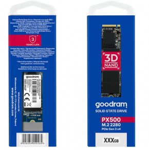  SSD 512GB Goodram PX500 M.2 2280 PCIe NVMe 3.0 x4 3D TLC (SSDPR-PX500-512-80) 4