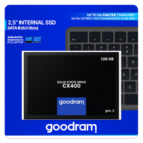  SSD 128GB Goodram CX400 Gen.2 2.5 SATAIII 3D TLC (SSDPR-CX400-128-G2) 5