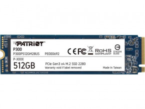 SSD  512GB Patriot P300 M.2 2280 PCIe NVMe 3.0 x4 TLC (P300P512GM28US)