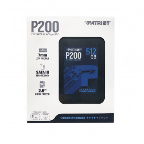  SSD 512GB Patriot P200 2.5 SATAIII TLC (P200S512G25) 7