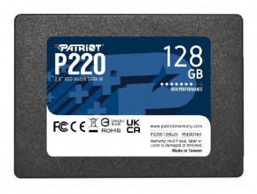  SSD  128GB Patriot P220 2.5 SATAIII TLC (P220S128G25)