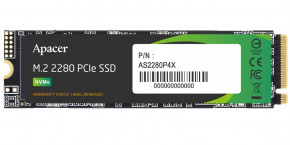  SSD  256GB Apacer AS2280P4X M.2 2280 PCIe 3.0 x4 3D TLC (AP256GAS2280P4X-1)