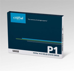  SSD  500GB Crucial P1 M.2 2280 PCIe 3.0 x4 3D NAND TLC (CT500P1SSD 8) (1)
