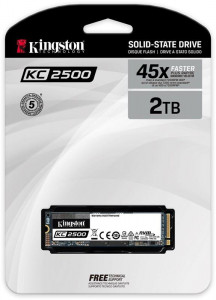 SSD  Kingston 2TB KC2500 M.2 2280 PCIe NVMe 3.0 x4 3D TLC (SKC2500M8/2000G) 4