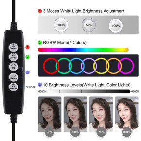  USB RGBW LED- Puluz PKT3049B 4.7 +   (PKT3049B) 3