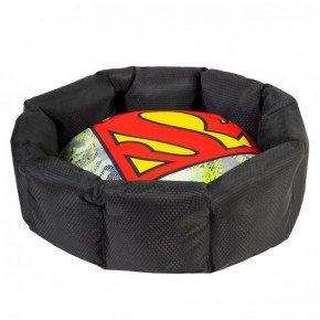Лежанка для собак WAUDOG Relax, рисунок Супермен, со сменной подушкой, S, Ш 34 см, Дл 45 см, В 17 см (224-2005) (4823089347189)