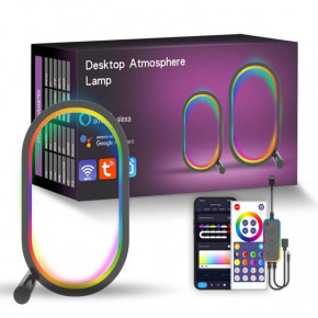  LED  Epik RGB Smart desk oval lamp Bluetooth USB with app Black 3