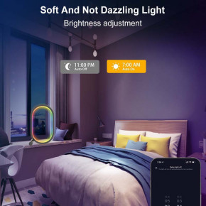  LED  Epik RGB Smart desk oval lamp Bluetooth USB with app Black 9