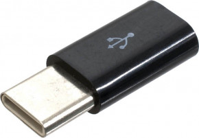  Patron PN-MIC-TYPE-C micro USB - TYPE-C (F/M) Black