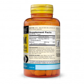  Mason Natural Calcium 600 mg Plus Vitamin D3 60   3