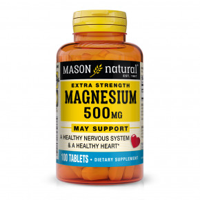  Mason Natural Magnesium 500 mg Extra Strength 100  