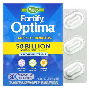 Natures Way Fortify Optima Adult 50+ Probiotic 50 Billion 30  