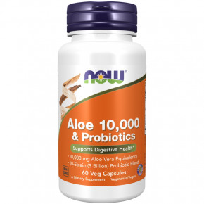 NOW Aloe 10000  Probiotics 60  