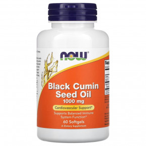  NOW Black Cumin Seed Oil 1000 mg 60  