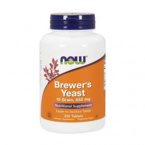  NOW Brewers Yeast 10 Grain 650 mg 200 tab