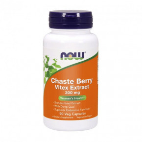  NOW Chaste Berry Vitex Extract 300 mg 90 veg caps
