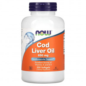  NOW Cod Liver Oil 650 mg 250  