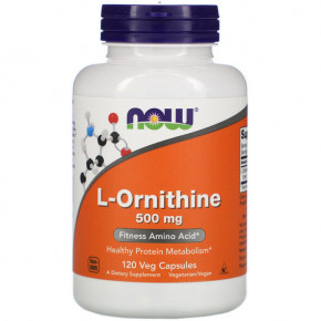  NOW L-Ornithine 500 mg 120 veg caps