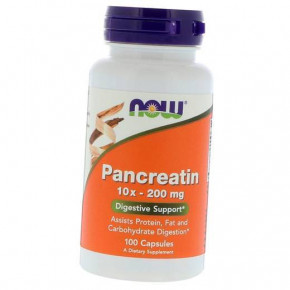  NOW Pancreatin 10X 200 mg Capsules 100  (4384301223)