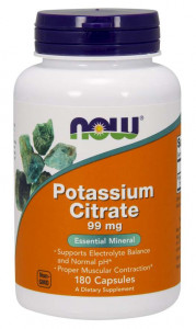  NOW Potassium Citrate 99 mg Veg Capsules 180  (4384302316)