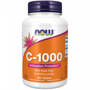  NOW Vitamin C-1000 with Rose Hips  Bioflavonoid 100  