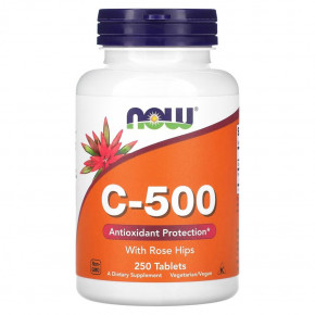  NOW Vitamin C-500 Rose Hips 250  