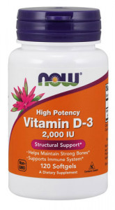  NOW Vitamin D-3 2000 IU 120   