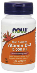  NOW Vitamin D-3 5000 IU 120   