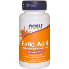     B12 Now Foods (Folic Acid) 800  250  (NOW-00476)