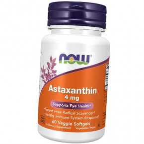  Now Foods Astaxanthin 4 Veggie 60. (70128037)