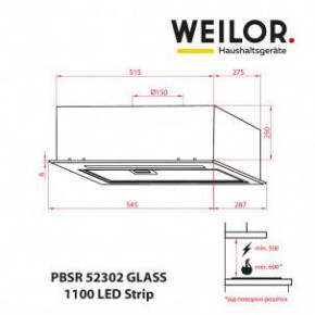   WEILOR PBSR 52302 GLASS FBL 1100 LED Strip 3