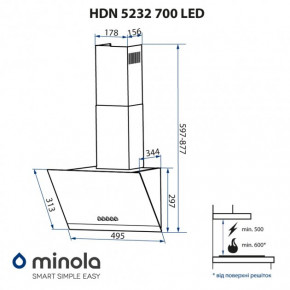    Minola HDN 5232 BL/INOX 700 LED 14