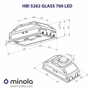   Minola HBI 5262 GR GLASS 700 LED 10