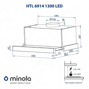   Minola HTL 6914 WH 1300 LED 14