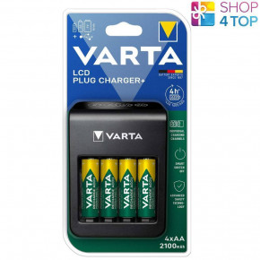   Varta LCD PLUG CHARGER+ (57687) +4x2100mAh, AA/AAA/, LCD, 4+1 , Blister 7