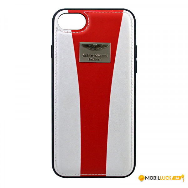    Aston Martin leather for iPhone 7 Plus/8 Plus White/Red   