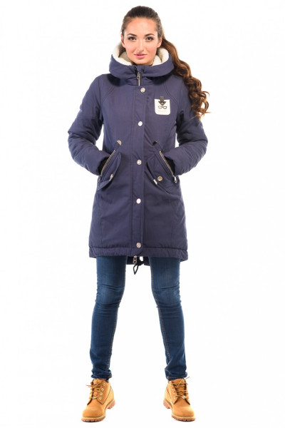 Синяя зимняя парка