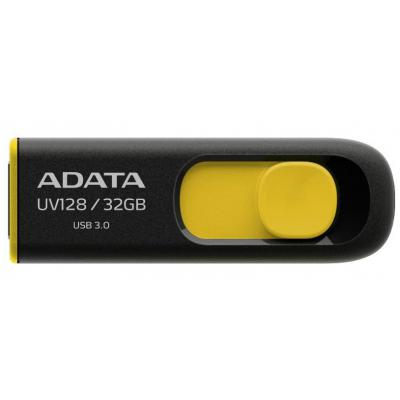 USB - A-Data 32GB UV128 Black-Yellow USB 3.0 (AUV128-32G-RBY)