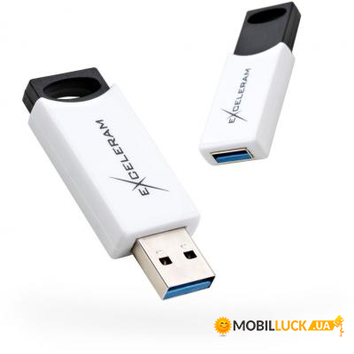 - USB eXceleram 32GB H2 Series White/Black USB 3.1 Gen 1 (EXU3H2W32)