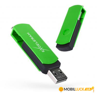  USB eXceleram 64GB P2 Series Green/Black USB 2.0 (EXP2U2GRB64)
