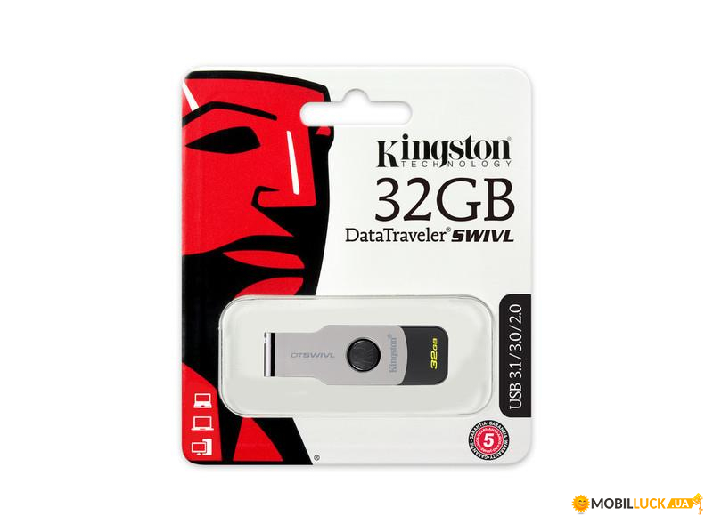  Kingston 32GB USB 3.1 Swivl (DTSWIVL/32GB)
