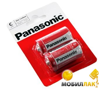  Panasonic Red Zink R14 Bli 2 Zink-Carbon