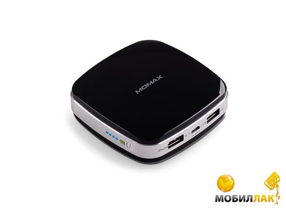   Momax iPower M2 power bank 6400 mAh, black (Micro USB, Dock) (BAIPOWER23MFILD)