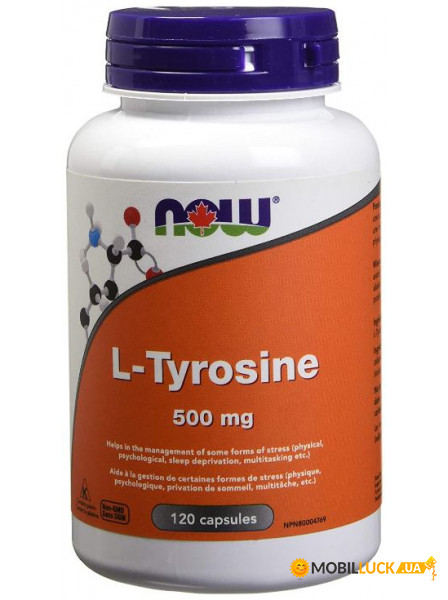  NOW L-Tyrosine 500 mg Capsules 120  (4384301289)