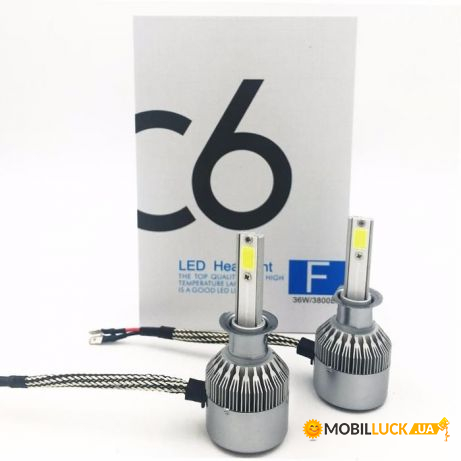  LED  C6 HeadLight H3 12v COB