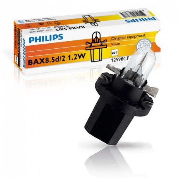   Philips 12598CP 1,2W 12V Bax 8,5d/2 Black