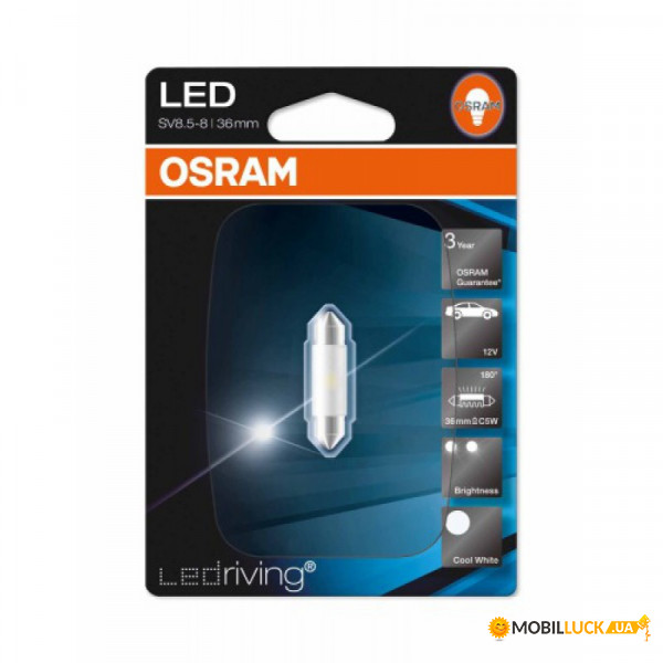   OSRAM 6436SW C5W 1W LED 6700K 36mm 12V B1,