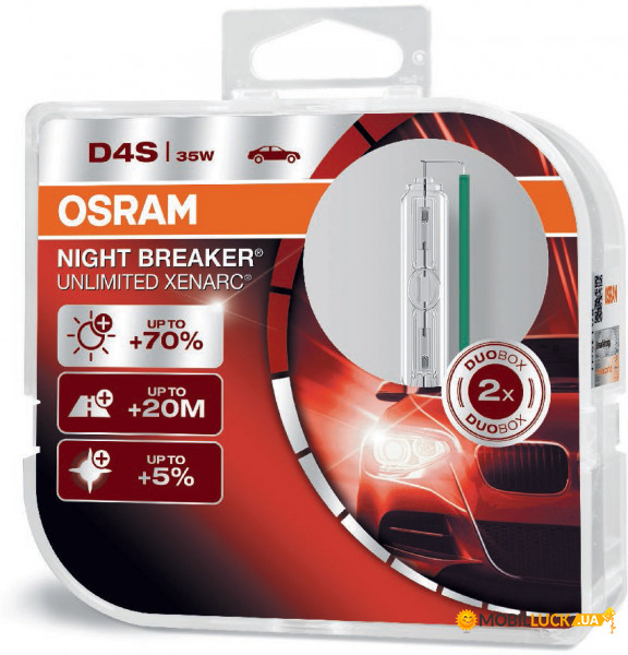   Osram 66440XNL-DUO Night Breaker Laser +200 D4S 85V 35W P32d-5 XENARC 