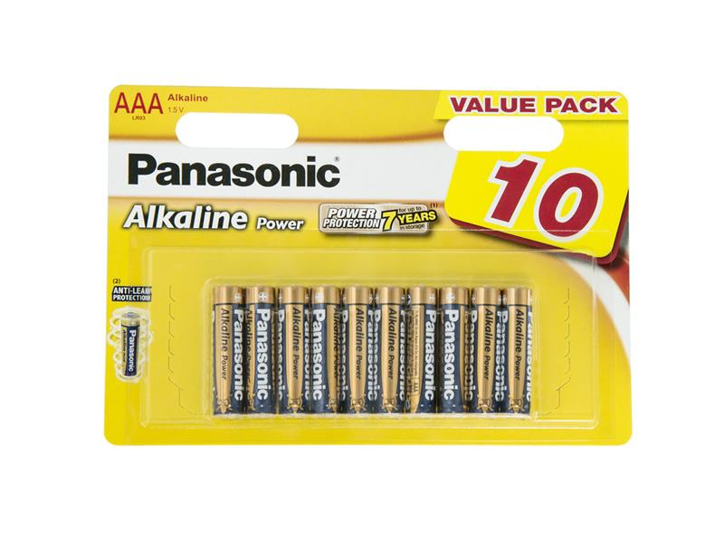  Panasonic Alkaline Power AAA BLI 10 (LR03REB/10BW)