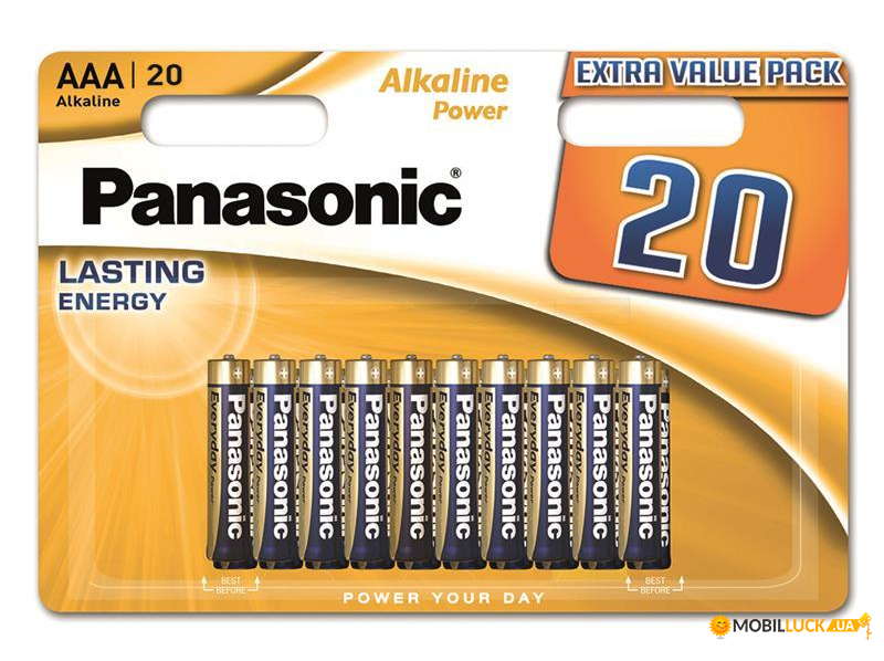  Panasonic Alkaline Power AAA/LR03 BL 20 